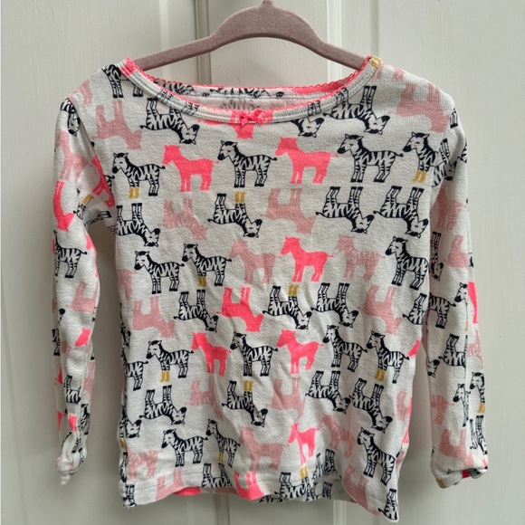 Simple Joys by Carter’s 24M Multicolor Zebra Long Sleeve Girls Pajamas Top - Picture 1 of 4